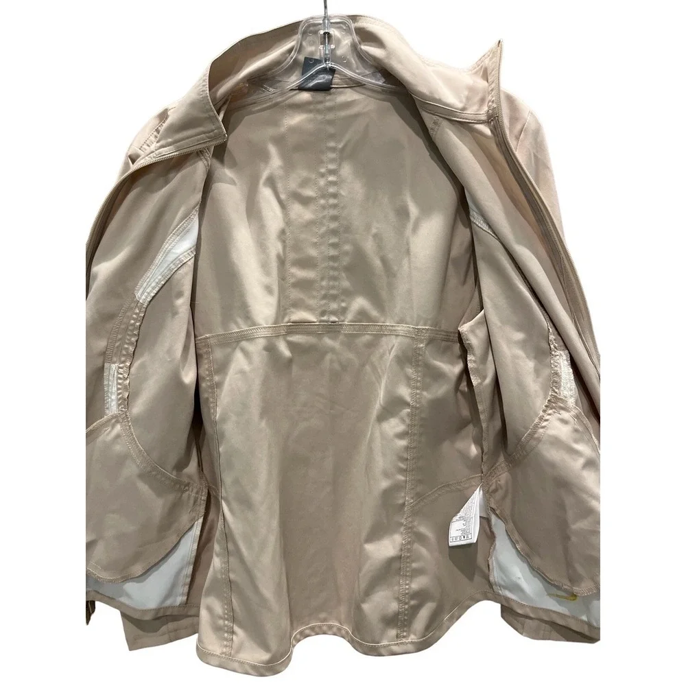 Nike Windbreaker Jacket Youth Large 12-14 Beige Active Tennis Golf Lightweight
